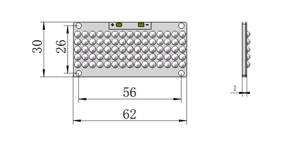 Custom 180W UV LED Module for UV Curing and Medical Package Dimensions