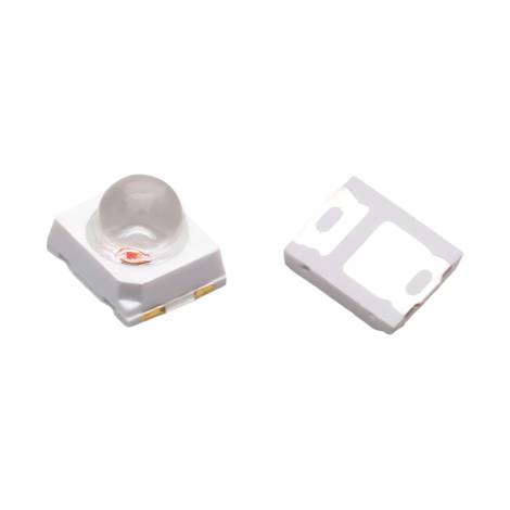 SMD2835 0.2W 0.5W 640nm Custom Red LED with 30° 60° 90°  dome lens top and bottom Enlarged Image